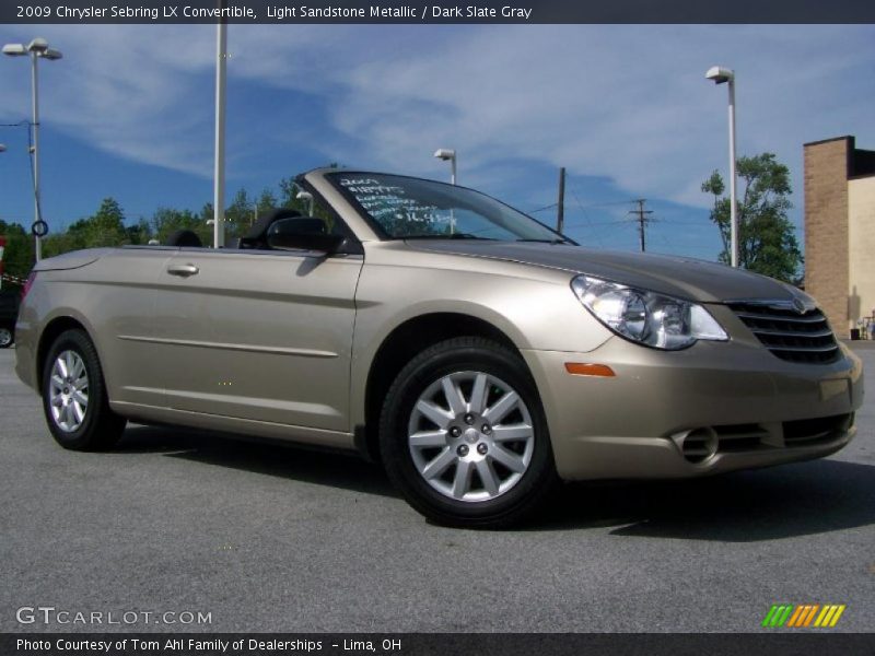 Light Sandstone Metallic / Dark Slate Gray 2009 Chrysler Sebring LX Convertible
