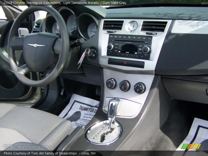 Light Sandstone Metallic / Dark Slate Gray 2009 Chrysler Sebring LX Convertible
