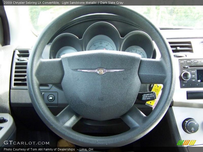 Light Sandstone Metallic / Dark Slate Gray 2009 Chrysler Sebring LX Convertible