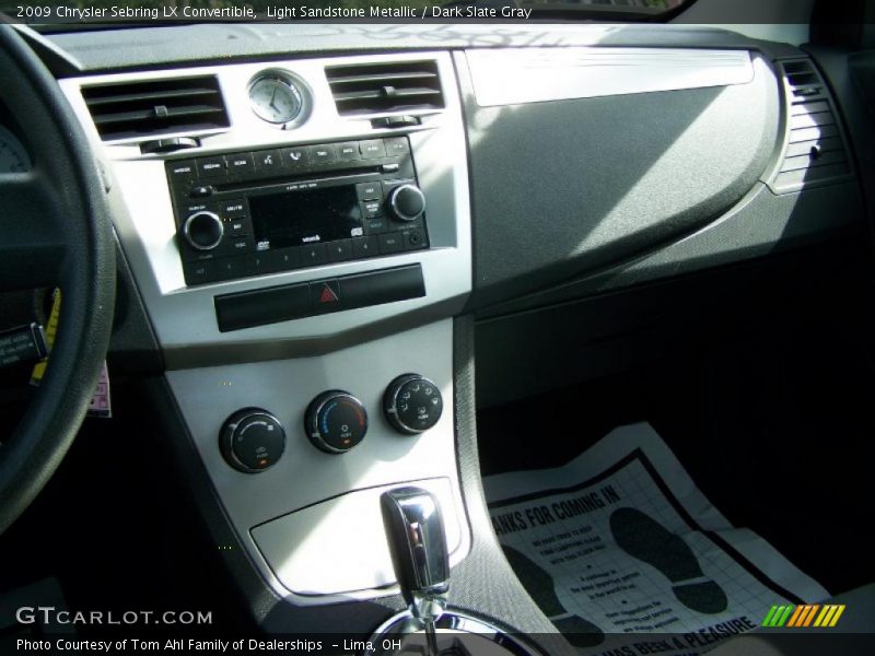 Light Sandstone Metallic / Dark Slate Gray 2009 Chrysler Sebring LX Convertible