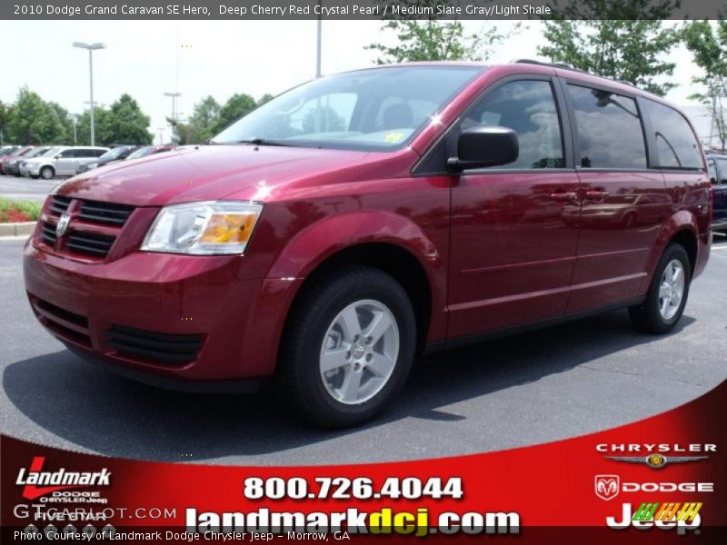 Deep Cherry Red Crystal Pearl / Medium Slate Gray/Light Shale 2010 Dodge Grand Caravan SE Hero