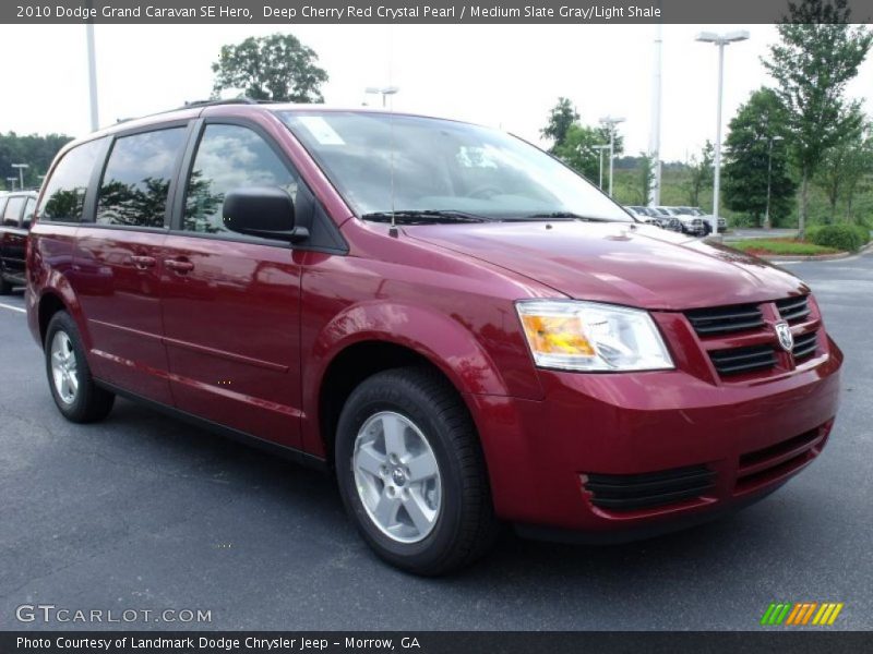 Deep Cherry Red Crystal Pearl / Medium Slate Gray/Light Shale 2010 Dodge Grand Caravan SE Hero