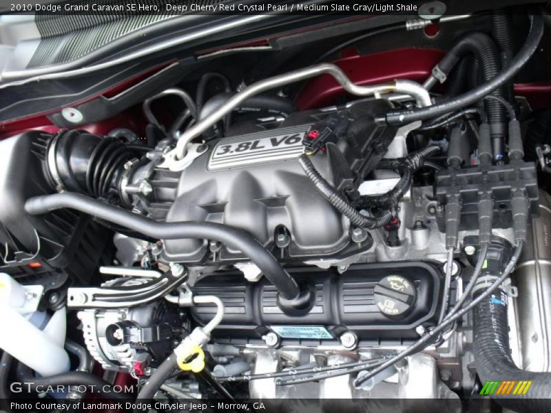 Deep Cherry Red Crystal Pearl / Medium Slate Gray/Light Shale 2010 Dodge Grand Caravan SE Hero