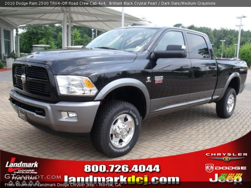 Brilliant Black Crystal Pearl / Dark Slate/Medium Graystone 2010 Dodge Ram 2500 TRX4-Off Road Crew Cab 4x4