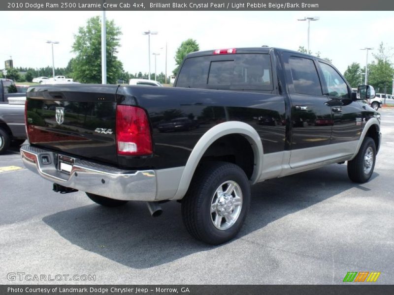Brilliant Black Crystal Pearl / Light Pebble Beige/Bark Brown 2010 Dodge Ram 2500 Laramie Crew Cab 4x4