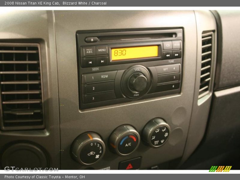 Blizzard White / Charcoal 2008 Nissan Titan XE King Cab