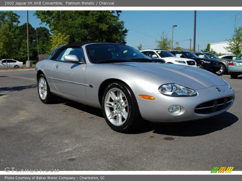 Platinum Metallic / Charcoal 2002 Jaguar XK XK8 Convertible