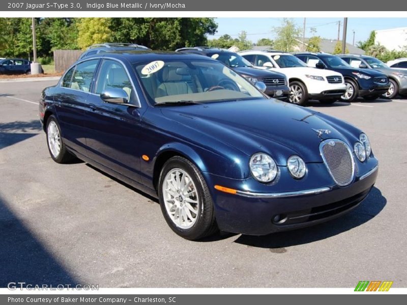 Indigo Blue Metallic / Ivory/Mocha 2007 Jaguar S-Type 3.0