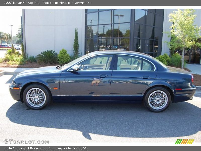 Indigo Blue Metallic / Ivory/Mocha 2007 Jaguar S-Type 3.0