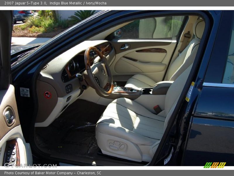 Indigo Blue Metallic / Ivory/Mocha 2007 Jaguar S-Type 3.0