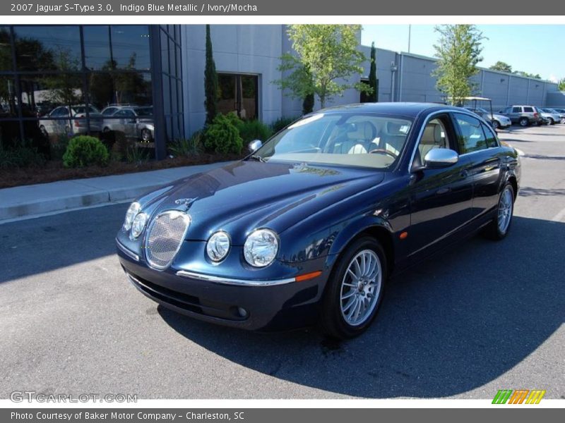 Indigo Blue Metallic / Ivory/Mocha 2007 Jaguar S-Type 3.0