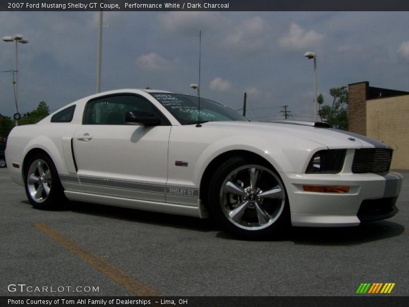 Performance White / Dark Charcoal 2007 Ford Mustang Shelby GT Coupe