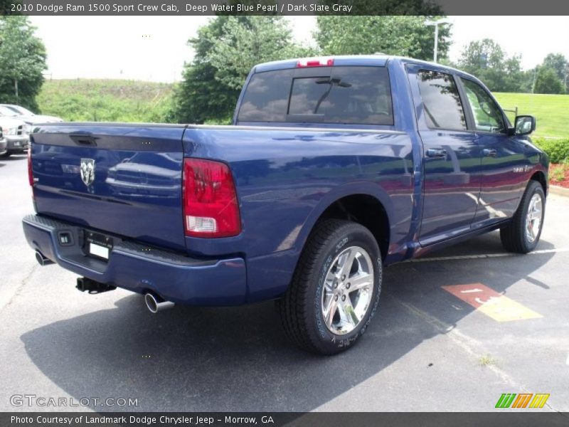 Deep Water Blue Pearl / Dark Slate Gray 2010 Dodge Ram 1500 Sport Crew Cab