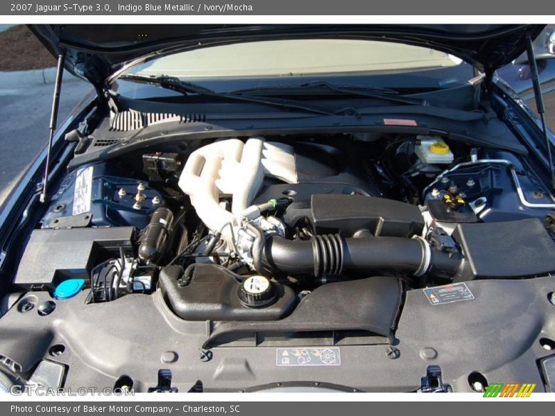 Indigo Blue Metallic / Ivory/Mocha 2007 Jaguar S-Type 3.0