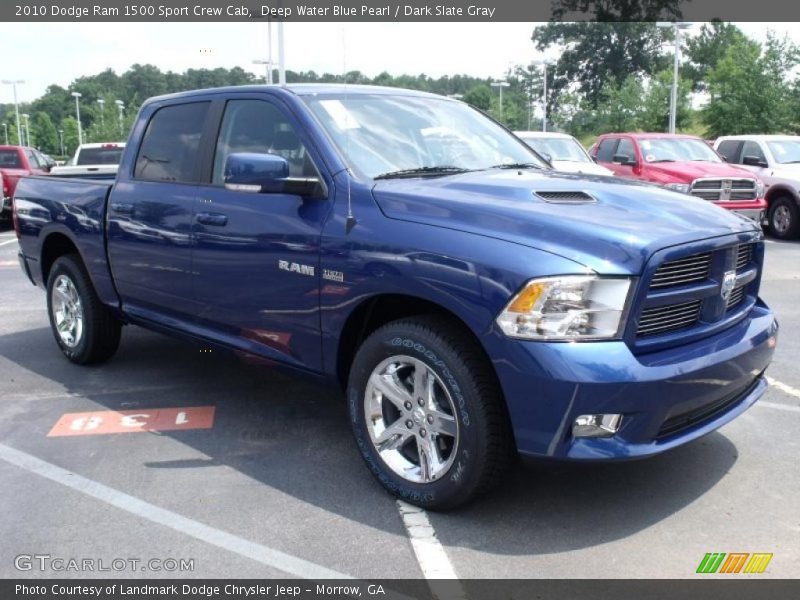 Deep Water Blue Pearl / Dark Slate Gray 2010 Dodge Ram 1500 Sport Crew Cab