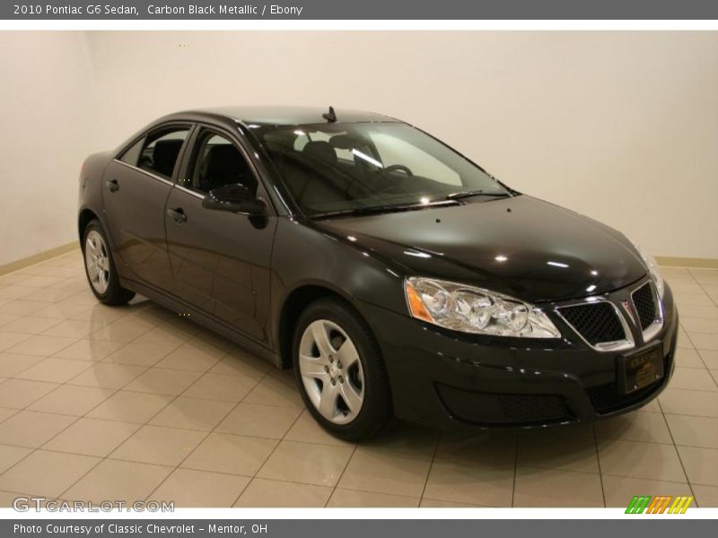 Carbon Black Metallic / Ebony 2010 Pontiac G6 Sedan