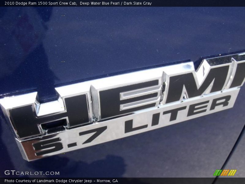 Deep Water Blue Pearl / Dark Slate Gray 2010 Dodge Ram 1500 Sport Crew Cab