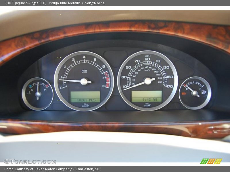 Indigo Blue Metallic / Ivory/Mocha 2007 Jaguar S-Type 3.0