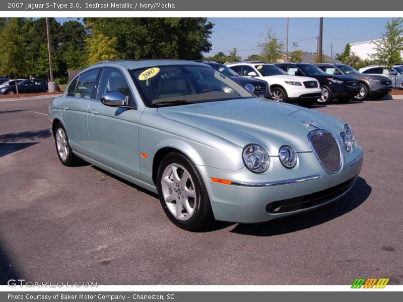 Seafrost Metallic / Ivory/Mocha 2007 Jaguar S-Type 3.0