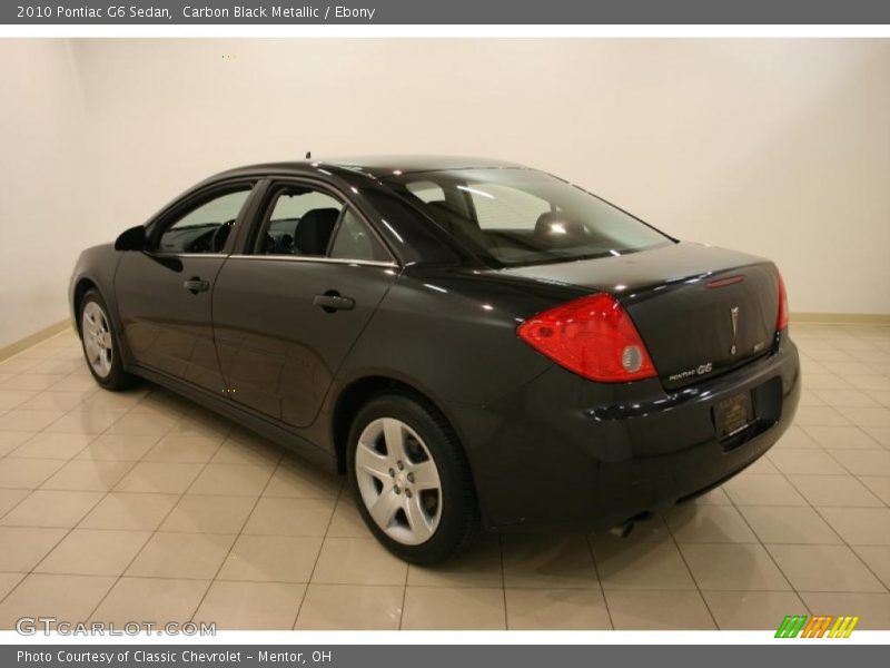 Carbon Black Metallic / Ebony 2010 Pontiac G6 Sedan
