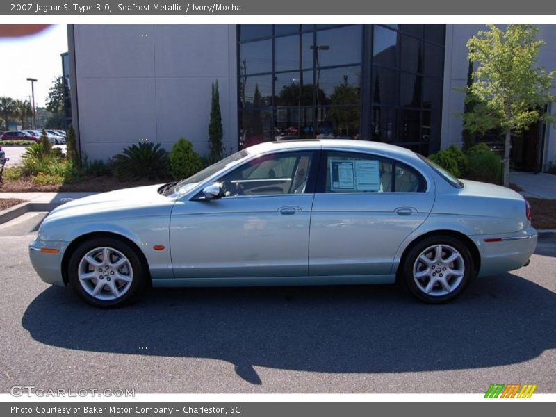 Seafrost Metallic / Ivory/Mocha 2007 Jaguar S-Type 3.0