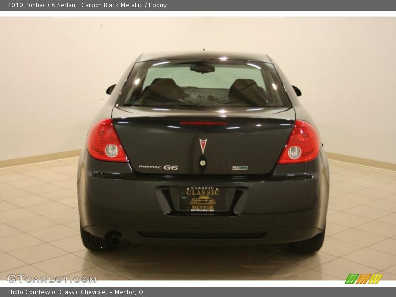 Carbon Black Metallic / Ebony 2010 Pontiac G6 Sedan