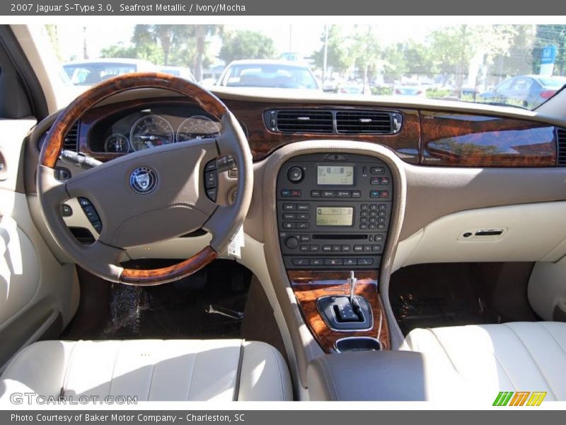 Seafrost Metallic / Ivory/Mocha 2007 Jaguar S-Type 3.0