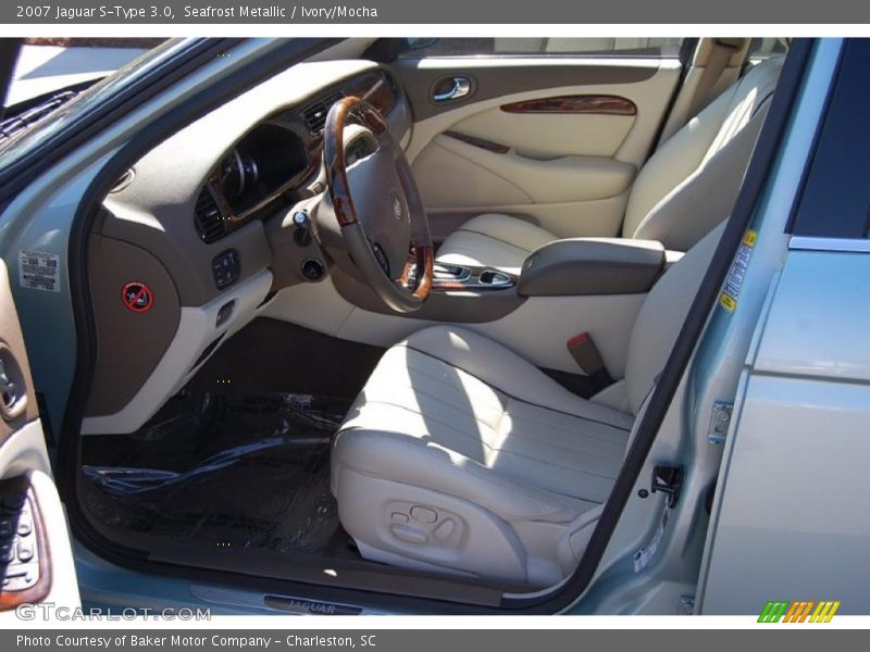 Seafrost Metallic / Ivory/Mocha 2007 Jaguar S-Type 3.0