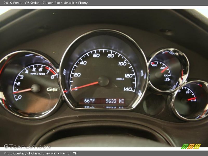 Carbon Black Metallic / Ebony 2010 Pontiac G6 Sedan