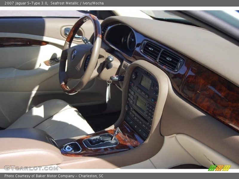 Seafrost Metallic / Ivory/Mocha 2007 Jaguar S-Type 3.0