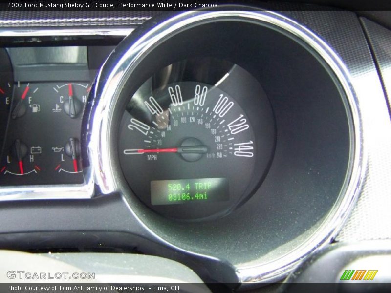 Performance White / Dark Charcoal 2007 Ford Mustang Shelby GT Coupe