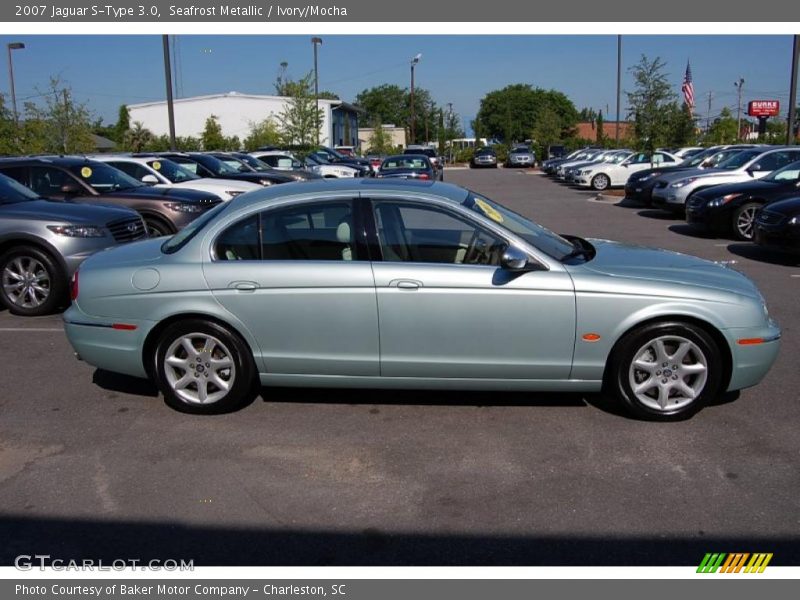 Seafrost Metallic / Ivory/Mocha 2007 Jaguar S-Type 3.0