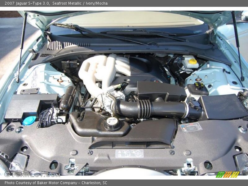 Seafrost Metallic / Ivory/Mocha 2007 Jaguar S-Type 3.0