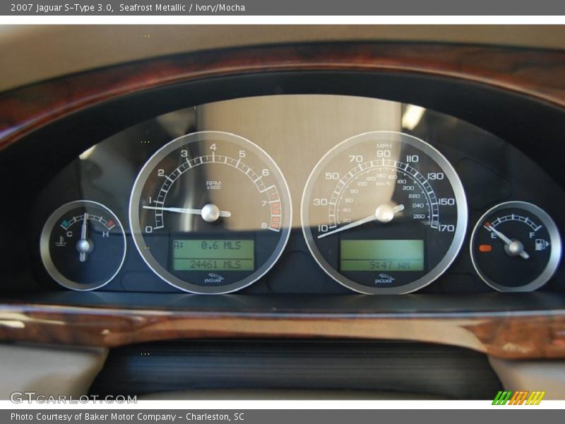 Seafrost Metallic / Ivory/Mocha 2007 Jaguar S-Type 3.0