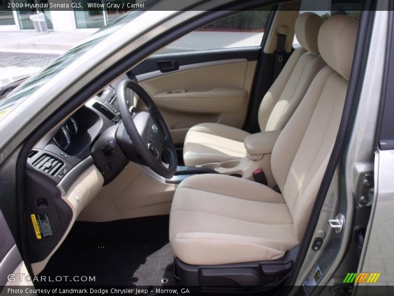 Willow Gray / Camel 2009 Hyundai Sonata GLS