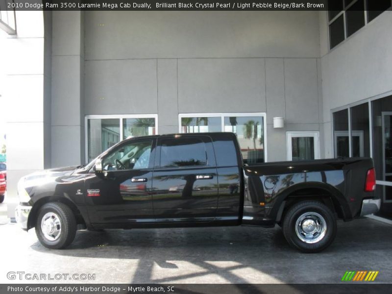 Brilliant Black Crystal Pearl / Light Pebble Beige/Bark Brown 2010 Dodge Ram 3500 Laramie Mega Cab Dually