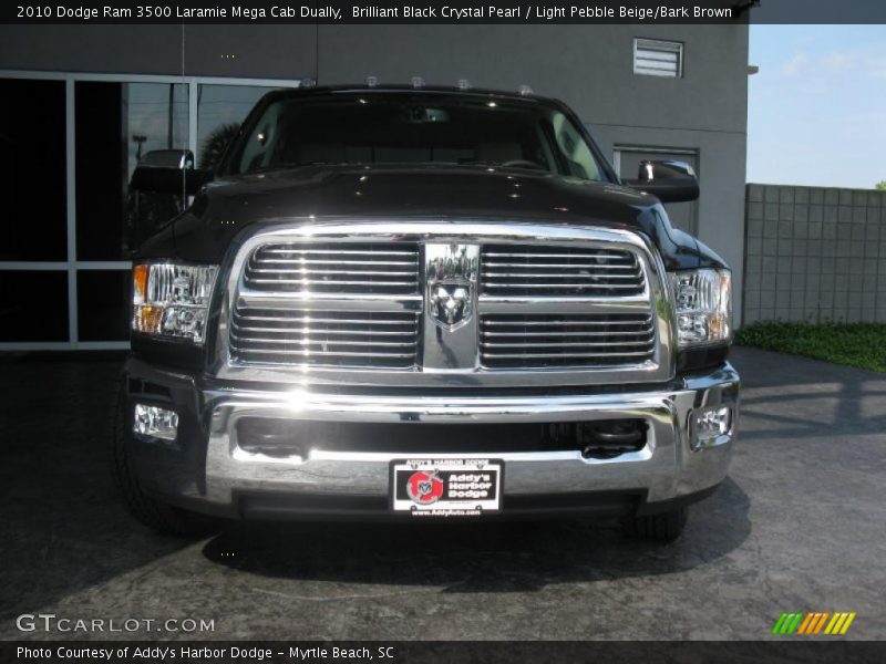 Brilliant Black Crystal Pearl / Light Pebble Beige/Bark Brown 2010 Dodge Ram 3500 Laramie Mega Cab Dually