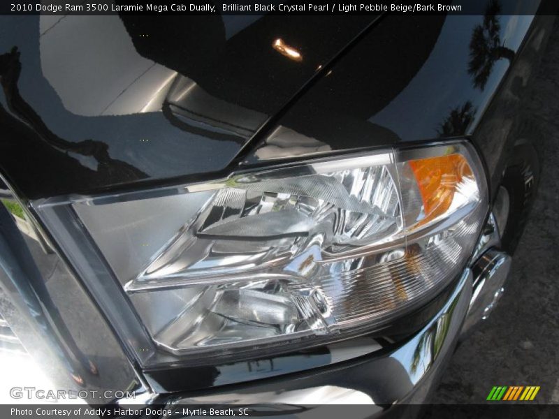 Brilliant Black Crystal Pearl / Light Pebble Beige/Bark Brown 2010 Dodge Ram 3500 Laramie Mega Cab Dually