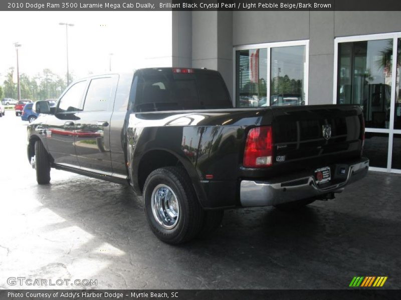 Brilliant Black Crystal Pearl / Light Pebble Beige/Bark Brown 2010 Dodge Ram 3500 Laramie Mega Cab Dually