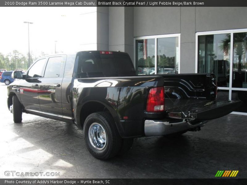 Brilliant Black Crystal Pearl / Light Pebble Beige/Bark Brown 2010 Dodge Ram 3500 Laramie Mega Cab Dually