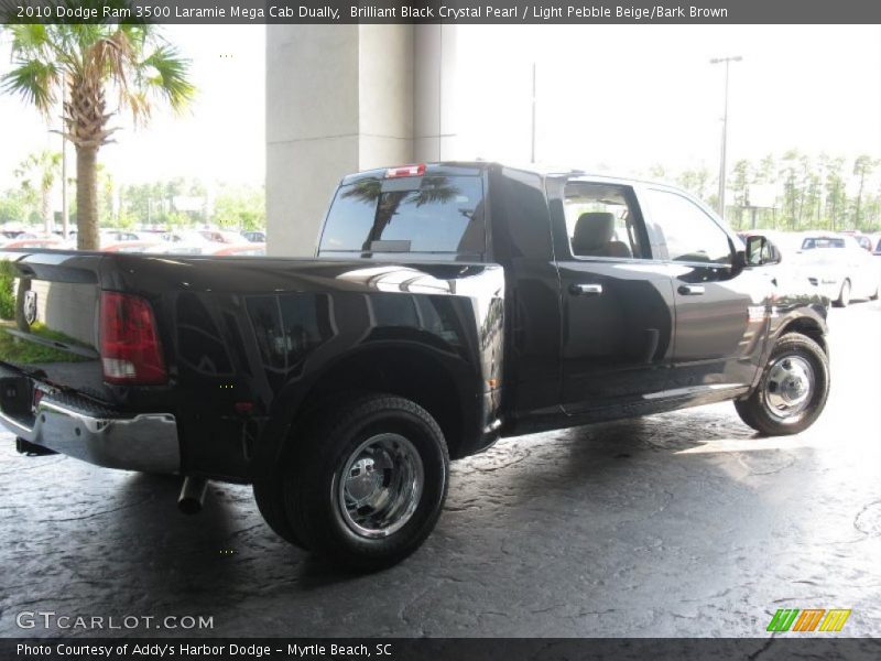 Brilliant Black Crystal Pearl / Light Pebble Beige/Bark Brown 2010 Dodge Ram 3500 Laramie Mega Cab Dually