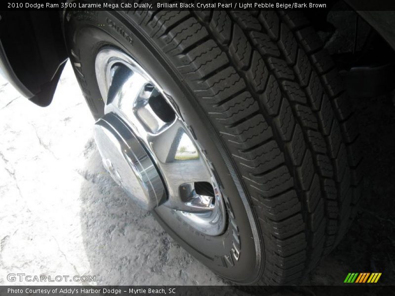 Brilliant Black Crystal Pearl / Light Pebble Beige/Bark Brown 2010 Dodge Ram 3500 Laramie Mega Cab Dually