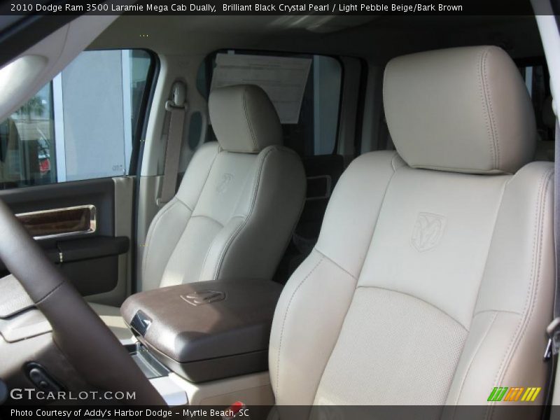 Brilliant Black Crystal Pearl / Light Pebble Beige/Bark Brown 2010 Dodge Ram 3500 Laramie Mega Cab Dually