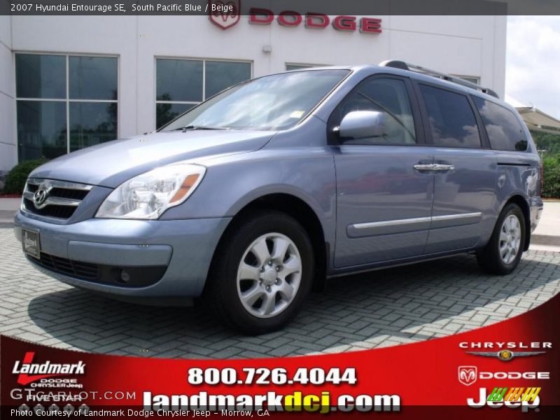 South Pacific Blue / Beige 2007 Hyundai Entourage SE