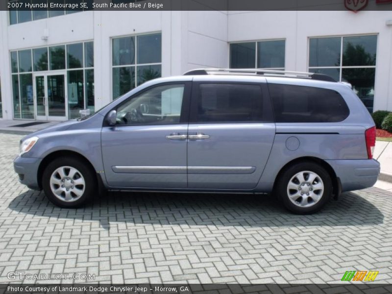 South Pacific Blue / Beige 2007 Hyundai Entourage SE