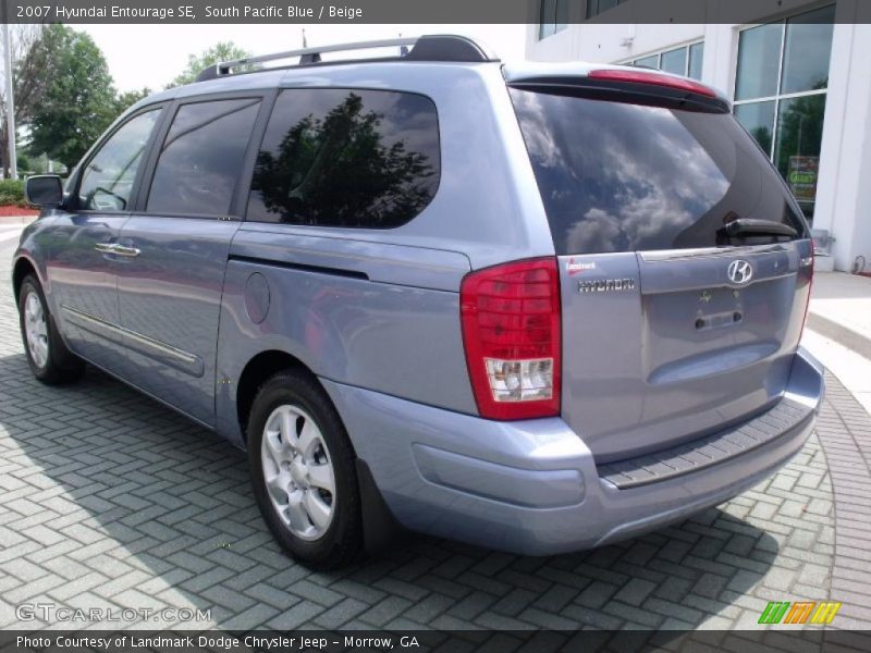 South Pacific Blue / Beige 2007 Hyundai Entourage SE