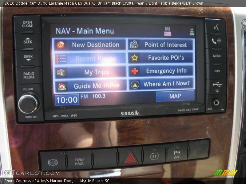 Brilliant Black Crystal Pearl / Light Pebble Beige/Bark Brown 2010 Dodge Ram 3500 Laramie Mega Cab Dually