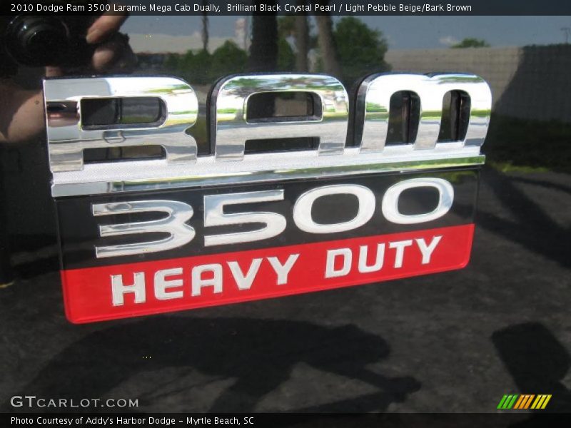 Brilliant Black Crystal Pearl / Light Pebble Beige/Bark Brown 2010 Dodge Ram 3500 Laramie Mega Cab Dually
