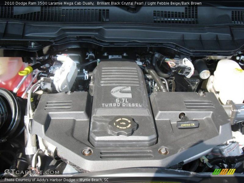 Brilliant Black Crystal Pearl / Light Pebble Beige/Bark Brown 2010 Dodge Ram 3500 Laramie Mega Cab Dually