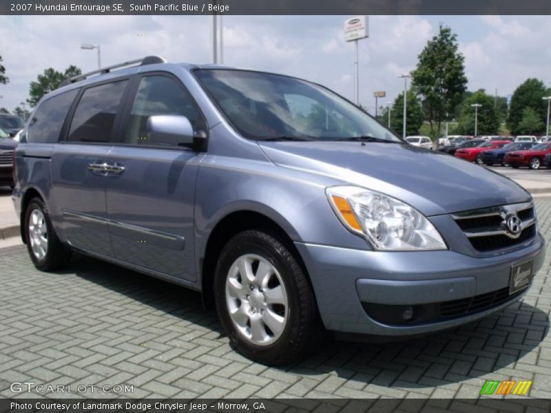 South Pacific Blue / Beige 2007 Hyundai Entourage SE